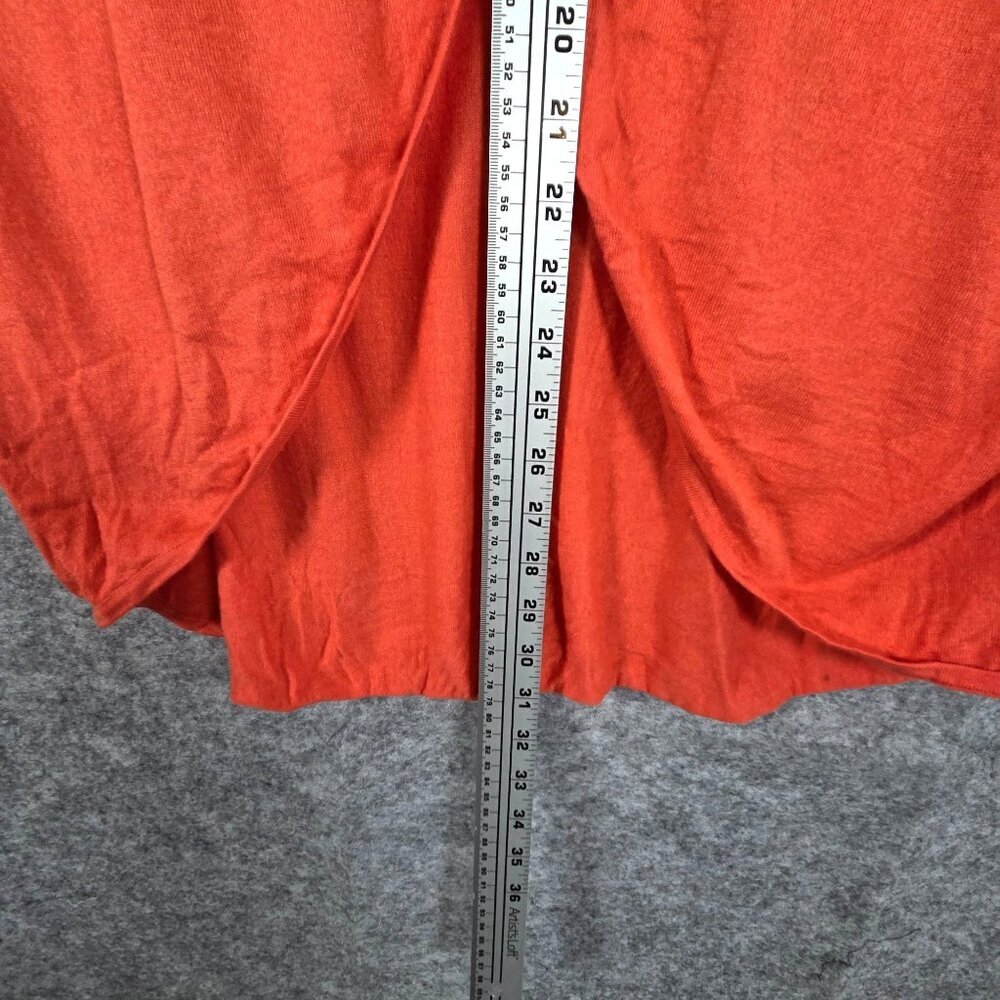 St. John Women's Orange Silk Cashmere Cardigan Sweater Long Sleeve Knit Top XL R - Picture 5 of 9